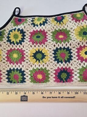 wild fable Crochet Floral Crop Top in Cream, Pink, Green, Yellow, Blue